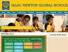 Tablet Screenshot of isaacnewtonglobalschool.com